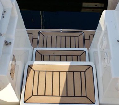 synthetische Teak-Decks PlasDECK® Beneteau Oceanis 43 Treppe zum Badeplattform